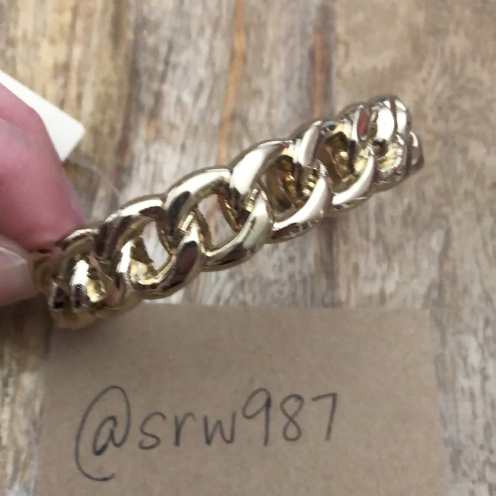 Forever 21 Gold Plated Link Cuff Bracelet